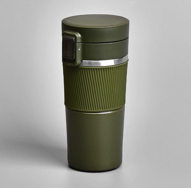 Термокружка с силиконовым ободком 380 мл (LU001235)