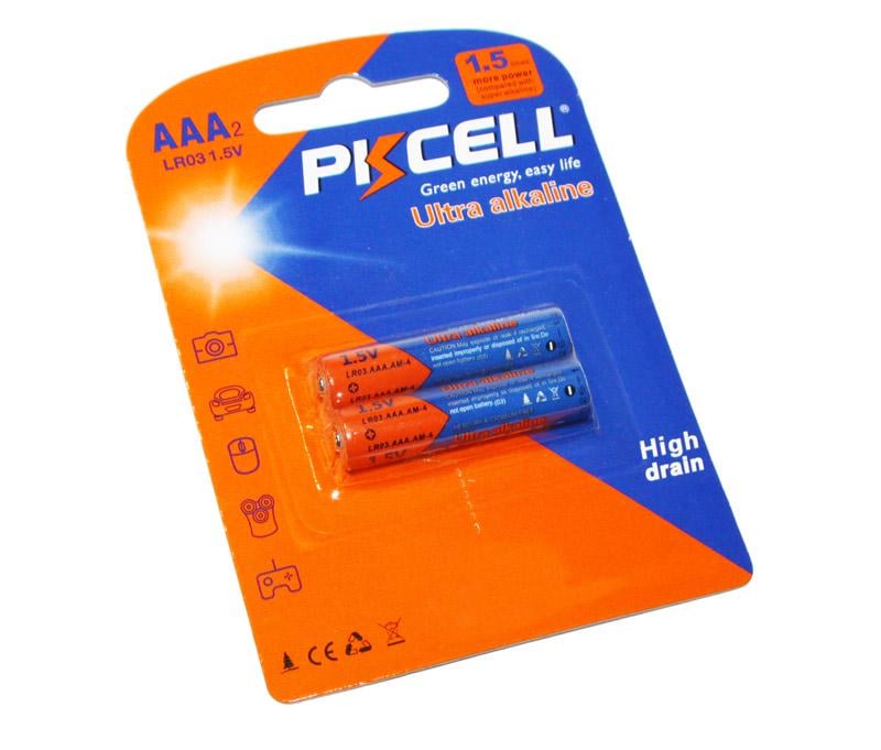 Батарейки PKCELL AAA/LR03 Ultra 1,5V 2 шт. (LR03-2B)