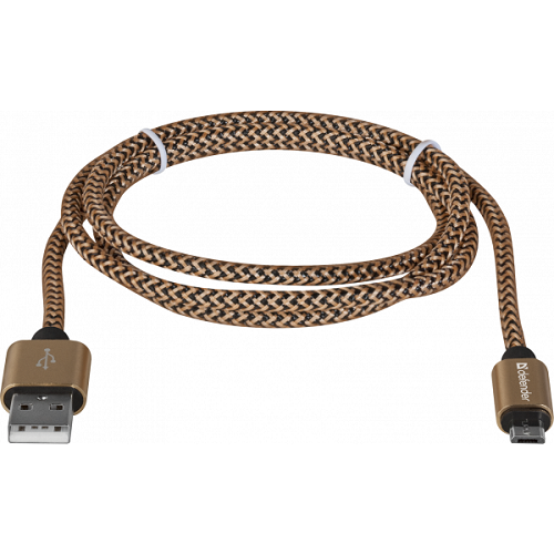 Кабель USB AM-micro BM Defender 87800 08-03T PRO 1 м Золотистий (565365) Кабель USB AM-micro BM Defender 87800 08-03T PRO 1 м Золотистий (565365)