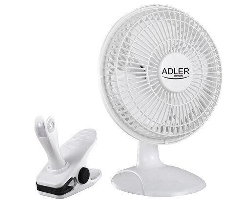 Вентилятор настольный Adler AD 7317 23 см 2 скорости Белый (7317) Вентилятор настольный Adler AD 7317 23 см 2 скорости Белый (7317)