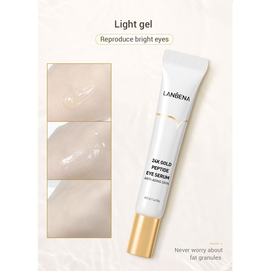 Сыворотка Lanbena 24k Gold eye Serum для кожи вокруг глаз с пептидом золота - фото 2