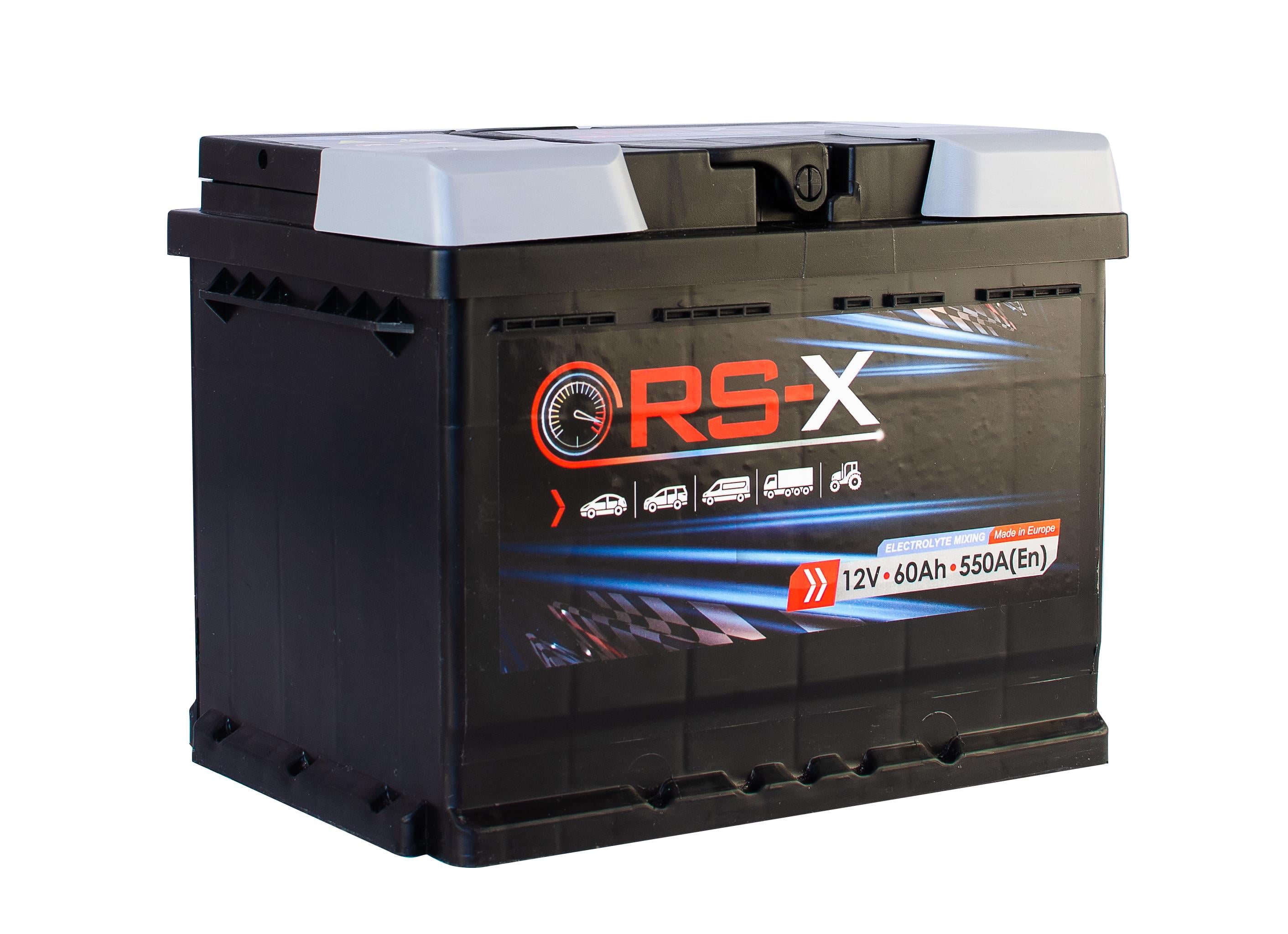 Аккумулятор RS-X 60 Ah/12V 1 плюс слева
