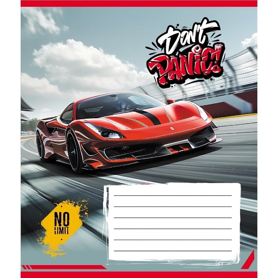 Шкільний зошит Без паніки 012-510164C-1 в косу лінію 12 аркушів (RLT55177)