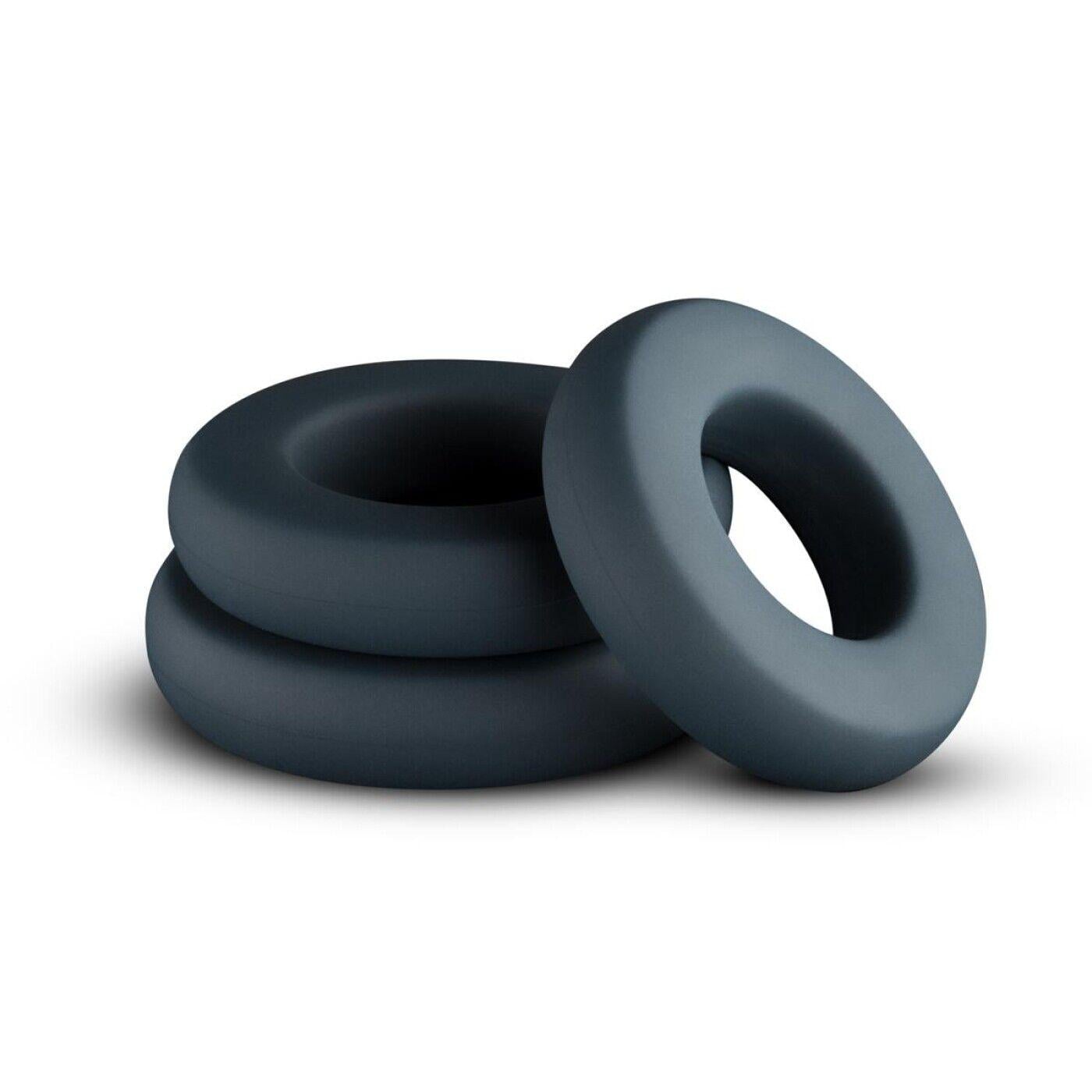 Набор эрекционных колец Boners 3-Piece Hefty Cock Ring Set ⌀ 3,2/3,8/4,5 см (SO8872)