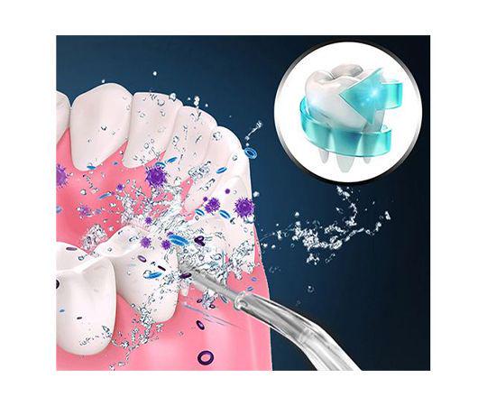 Іригатор для порожнини рота портативний Portable Oral Irrigator з 4 насадками Рожевий - фото 5