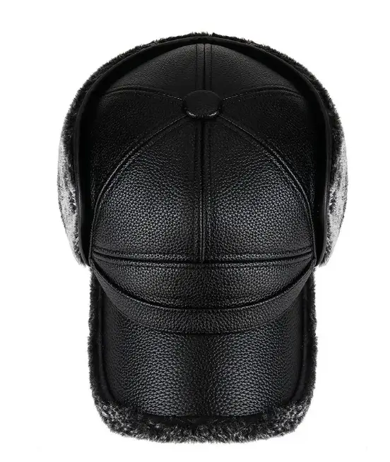 Шапка-кепка мужская кожаная на меху One Size 56-58 см Черный (30230791) - фото 8 Шапка-кепка мужская кожаная на меху One Size 56-58 см Черный (30230791) - фото 8