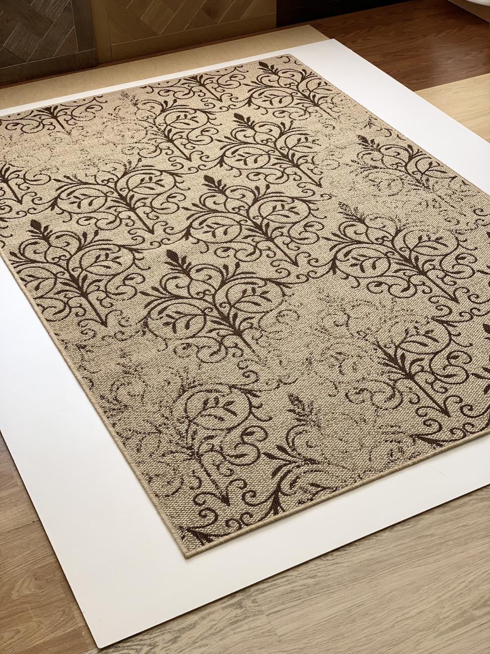 Килим безворсовий абстрактний рогожка прямокутний 80х250 см Бежевий (1023-0151) - фото 3 Килим безворсовий абстрактний рогожка прямокутний 80х250 см Бежевий (1023-0151) - фото 3