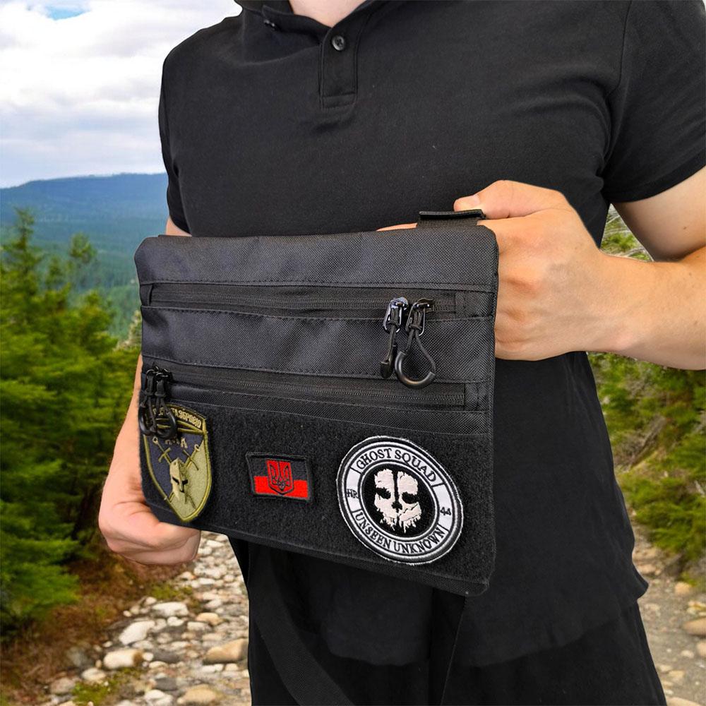 Сумка-кобура мужская 30х24 см Черный (521246) - фото 22 Сумка-кобура мужская 30х24 см Черный (521246) - фото 22