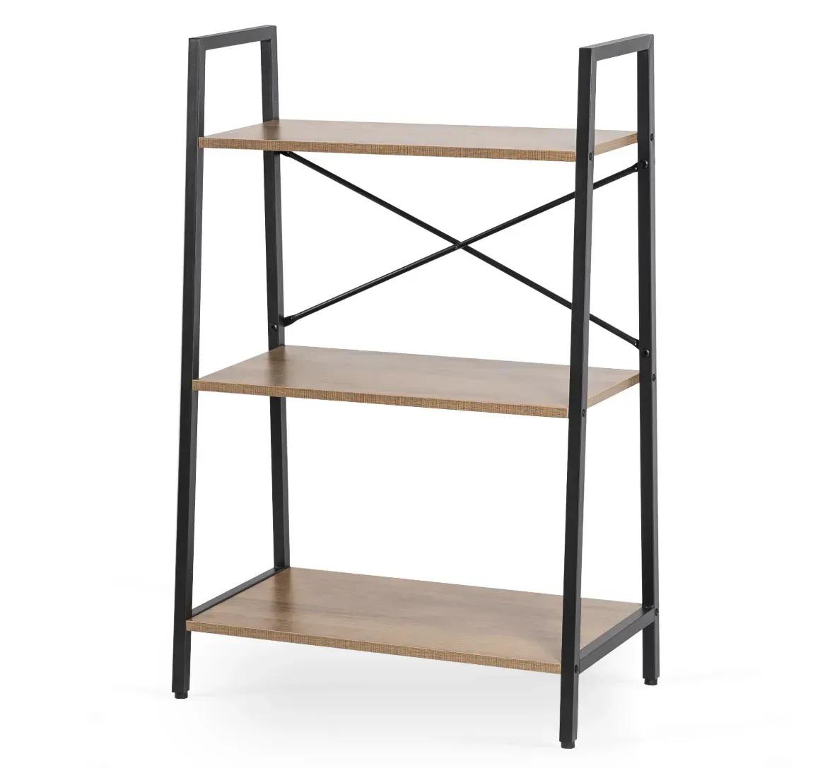 Стеллаж лофт для дома Mirpol MEBEL ELITE VIOR 97×64×31 см Орех/Черный (ME.VIOR/RU/CZ/REG)