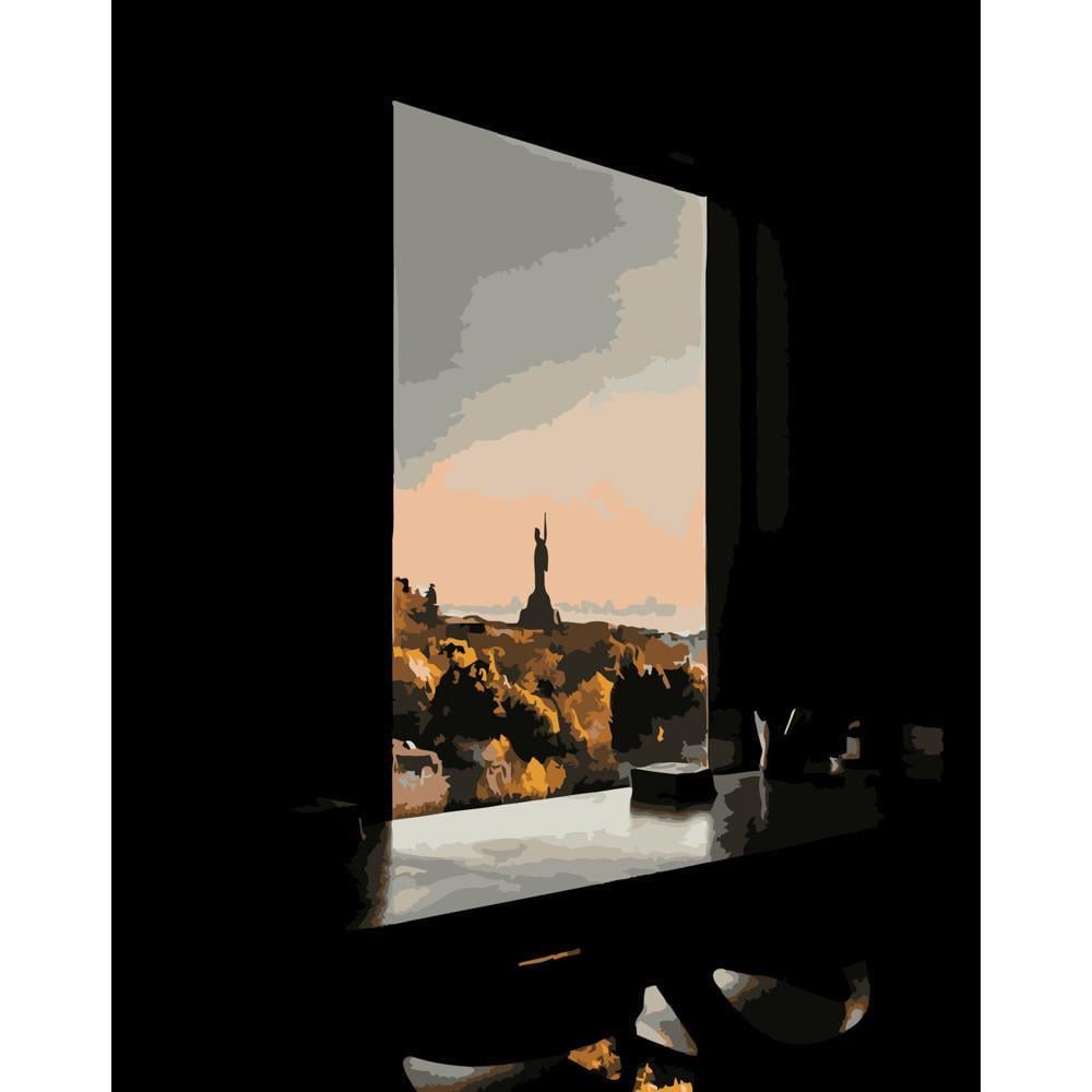 Картина по номерам Strateg Премиум Вид на Киев 40х50 см (DY102)