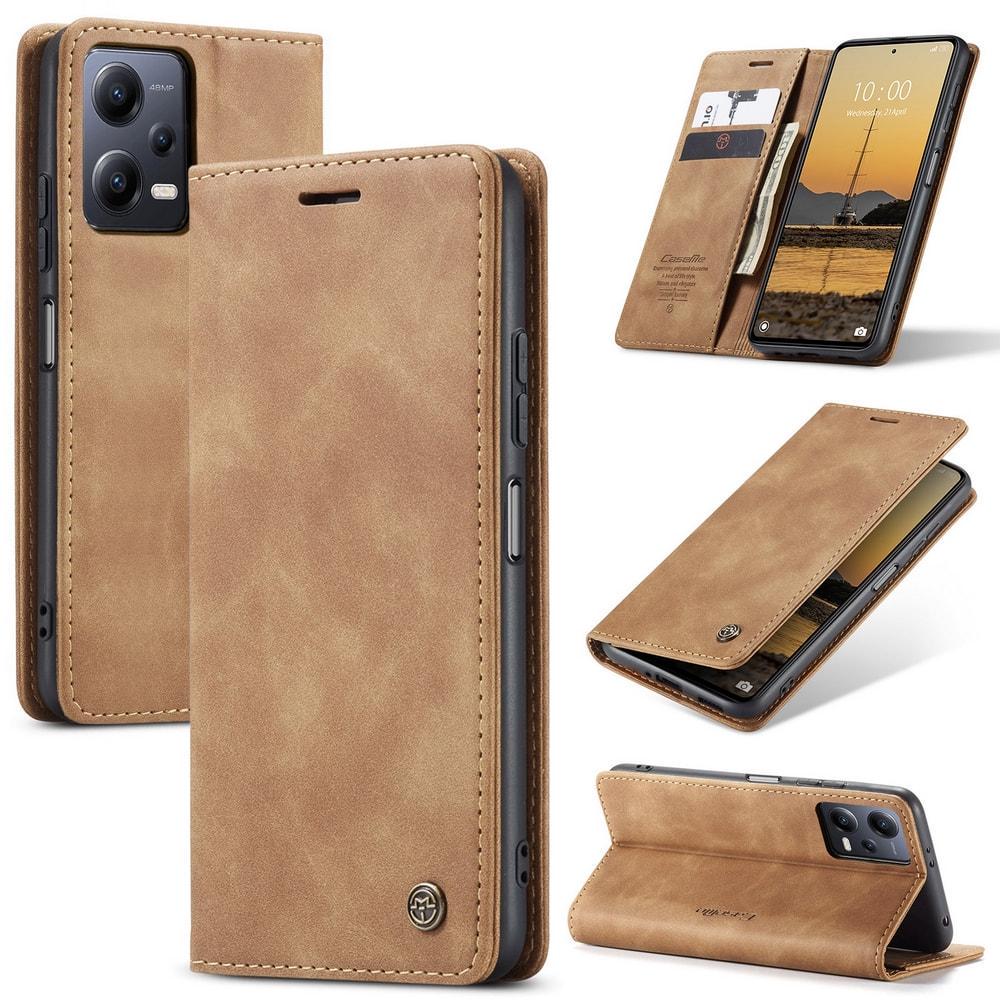 Чехол книжка с магнитом Xiaomi Redmi Note 12 5G CaseMe Brown (33353-30)