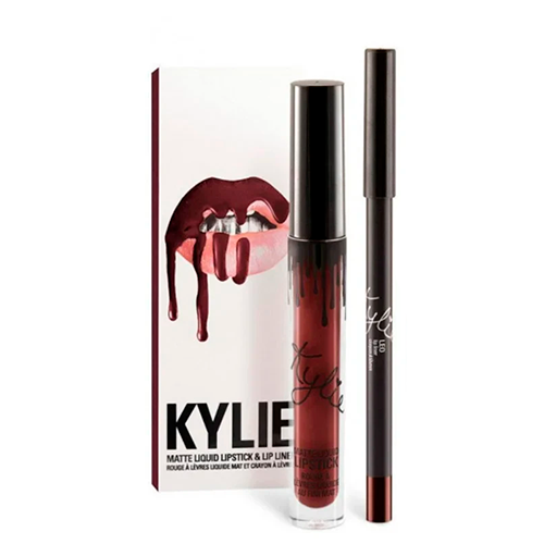 Помада жидкая матовая Kylie 2в1 с карандашом для губ 8611 Bordeaux (34064246)