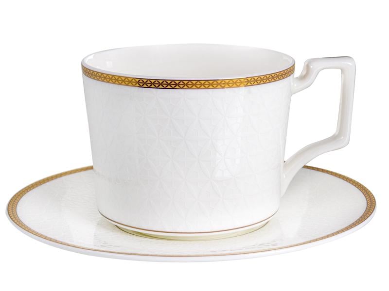 Чайный набор Lefard Magnat на 6 персон чашки с золотой каймой 290 мл Белый (440-127) - фото 2 Чайный набор Lefard Magnat на 6 персон чашки с золотой каймой 290 мл Белый (440-127) - фото 2