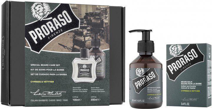 Набор для бороды Proraso Duo Pack Beard Balm + Shampoo Cypress & Vetyver