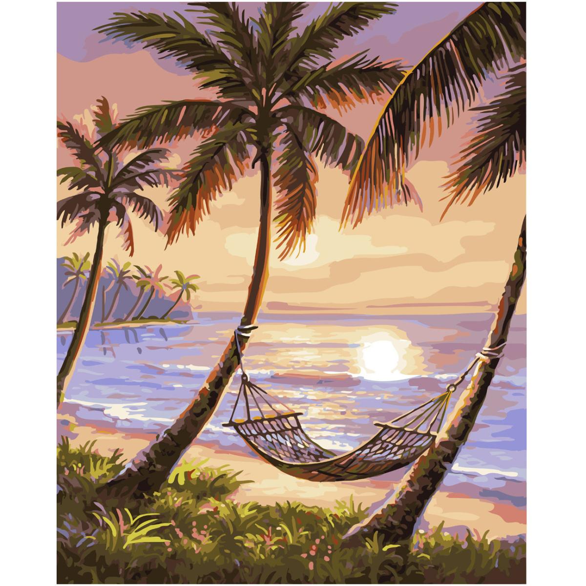 Картина по номерам Strateg Отдых в гамаке 40x50 см (SY6591)