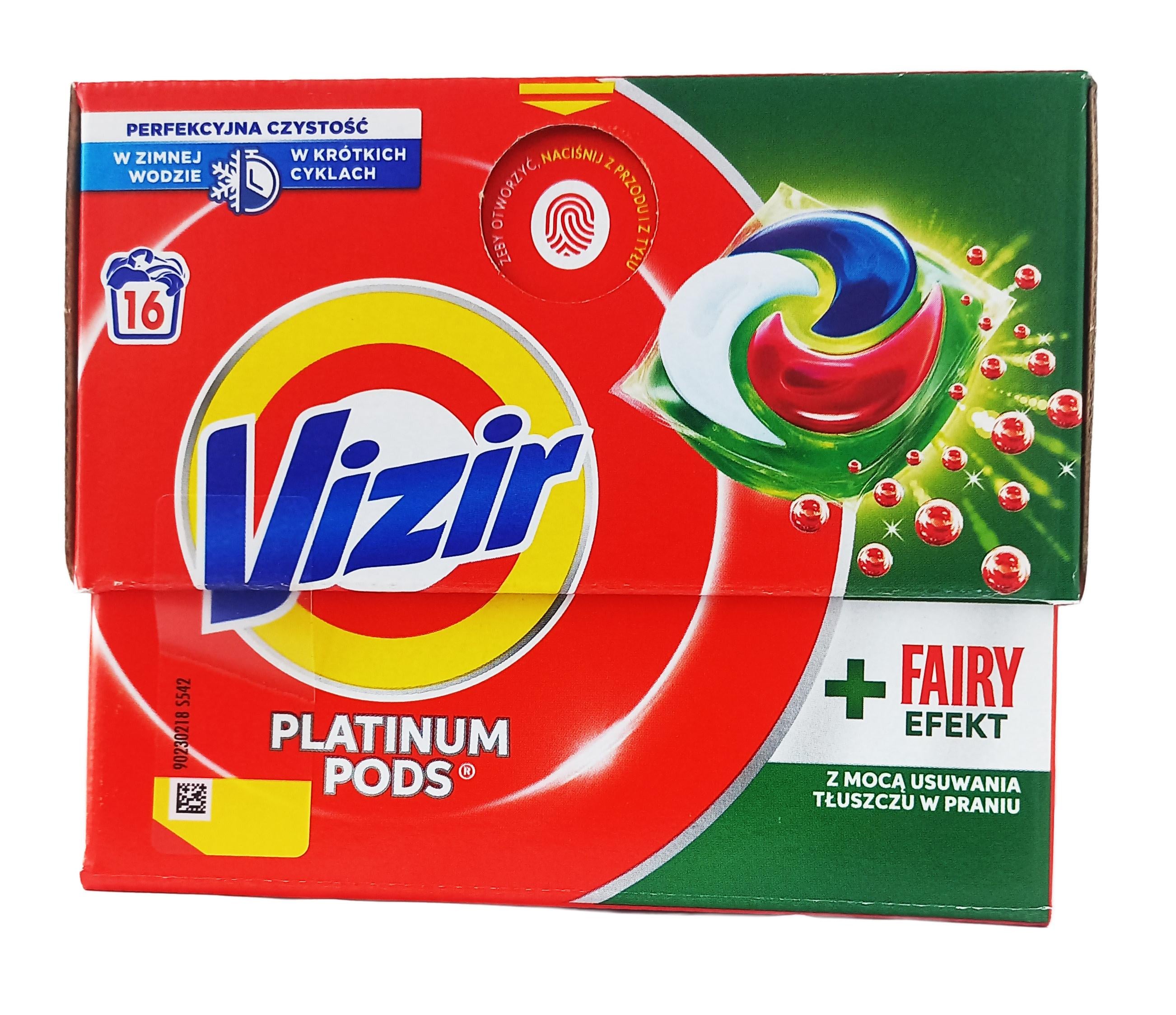 Капсулы для стирки Vizir с эффектом Fairy 16 шт. (130332)