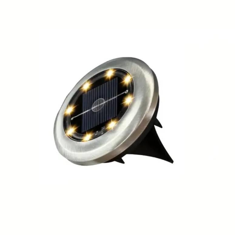 Світильник на сонячній батареї Solar Disk Light 8 LED 7 см IP44 тепле світло (3309925)