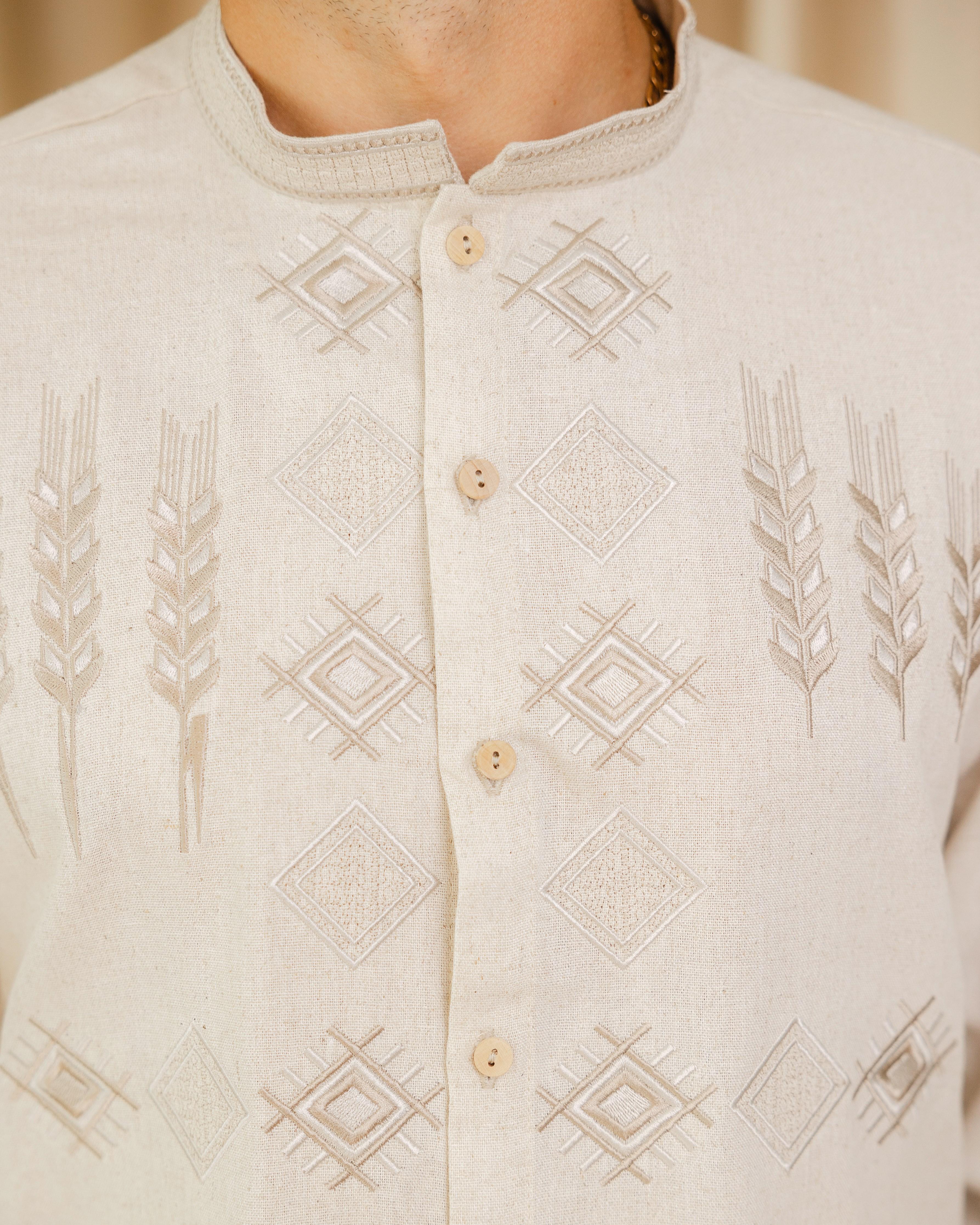 Рубашка мужская Колос с вышивкой 3XL (0002229-XXXL) - фото 3 Рубашка мужская Колос с вышивкой 3XL (0002229-XXXL) - фото 3