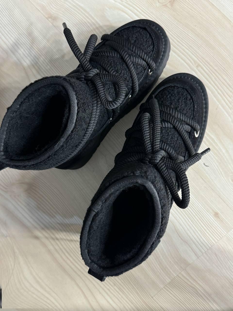 Угги женские Hengji 52-1 сноубутсы замшевые с мехом тедди на высокой подошве р. 39 Черный (5136) - фото 2