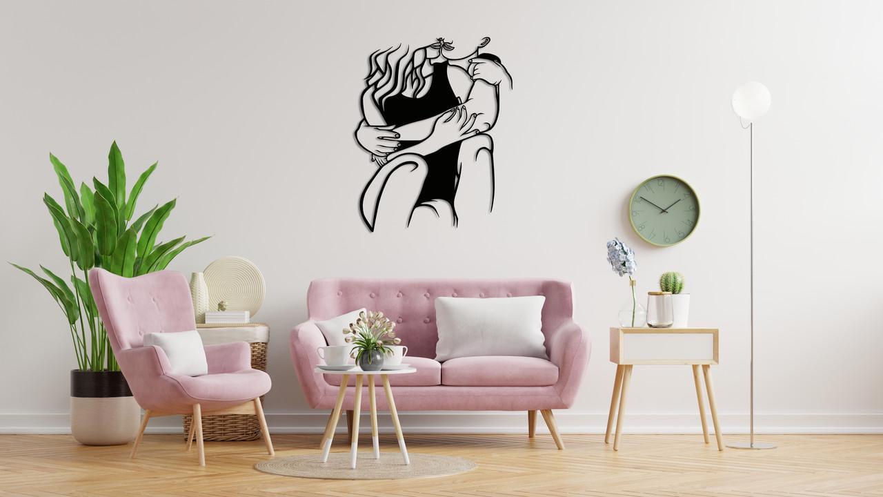 Декоративное панно на стену Upwood Decor Love Hugs 43,4х35 см Black (1526830087)