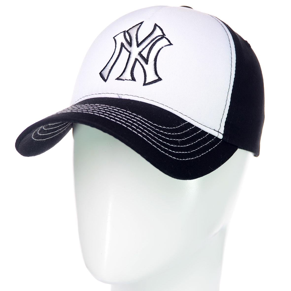 Кепка из тонкого хлопка unisex New York BGH20725 L/57-58 см Черно-белый (79303)