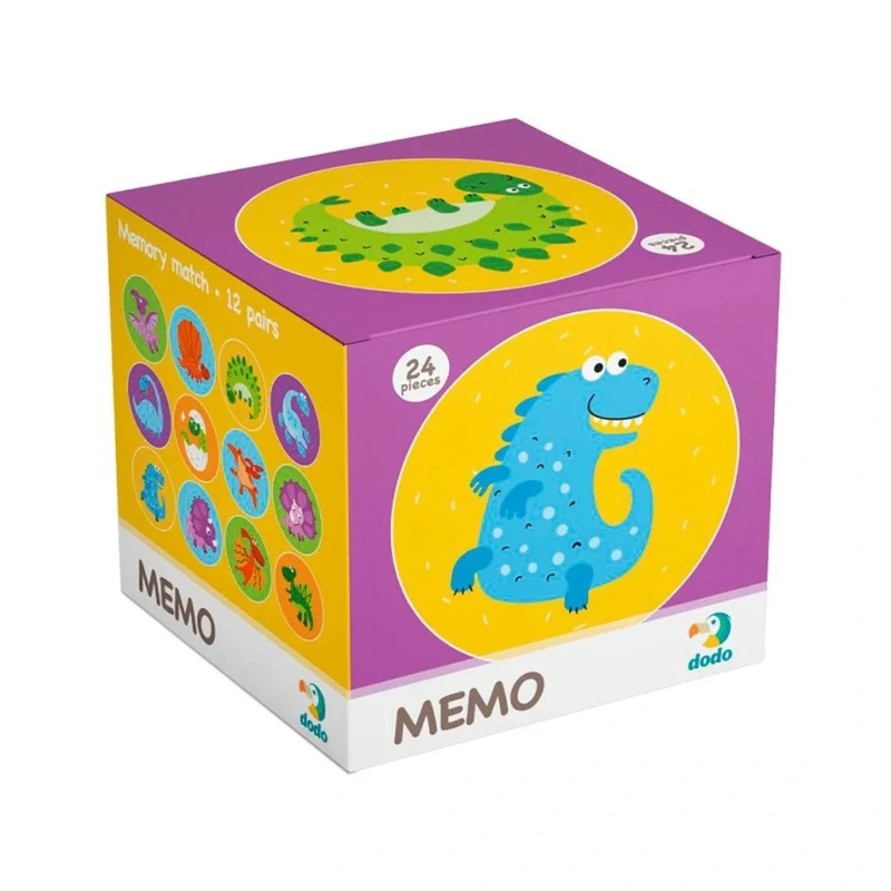 Настільна гра дитяча мемо DoDo 300142 "Динозаври" 24 фішки