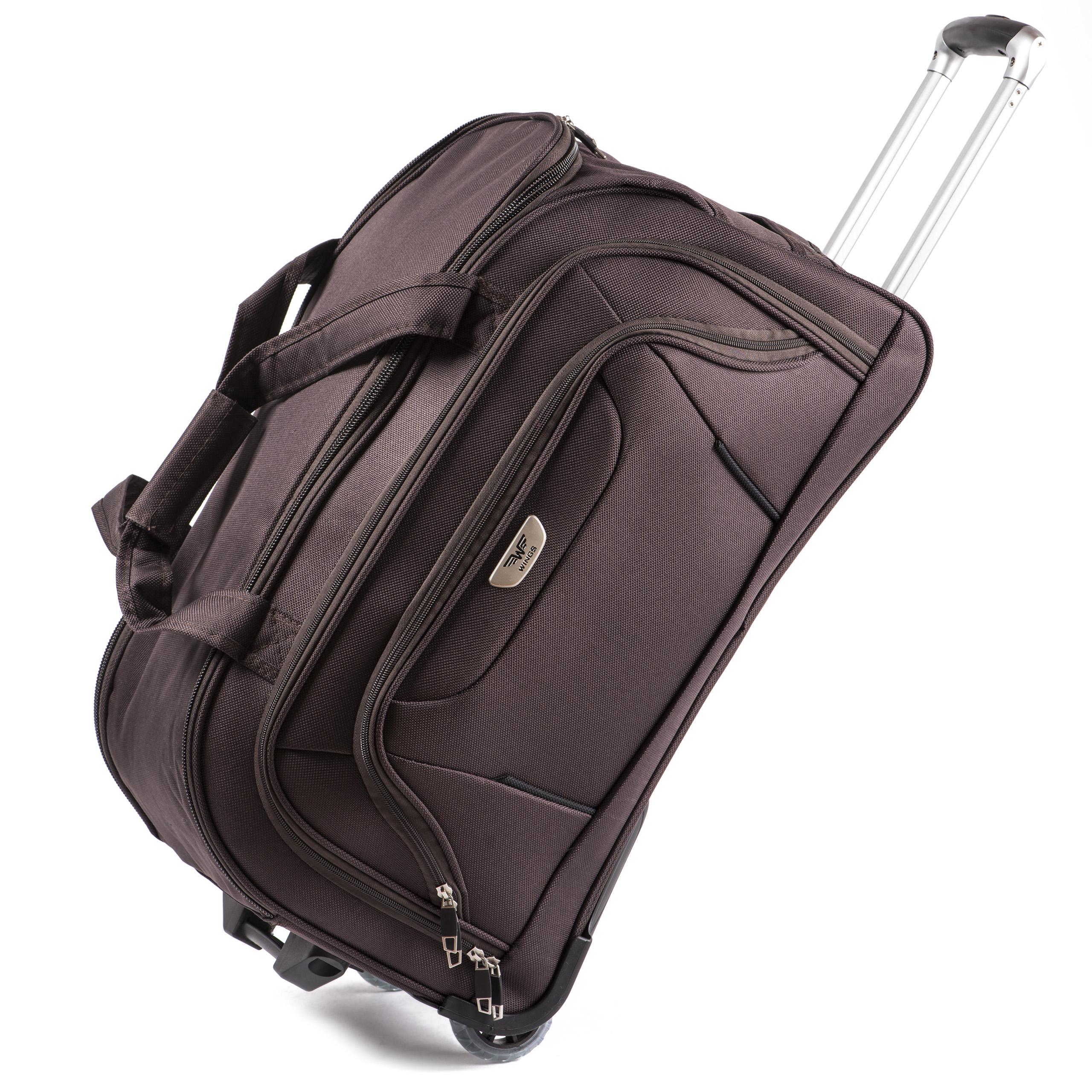 Сумка дорожня Wings c1055 50 л на 2 колесах Коричневий (10228289) - фото 4 Сумка дорожня Wings c1055 50 л на 2 колесах Коричневий (10228289) - фото 4