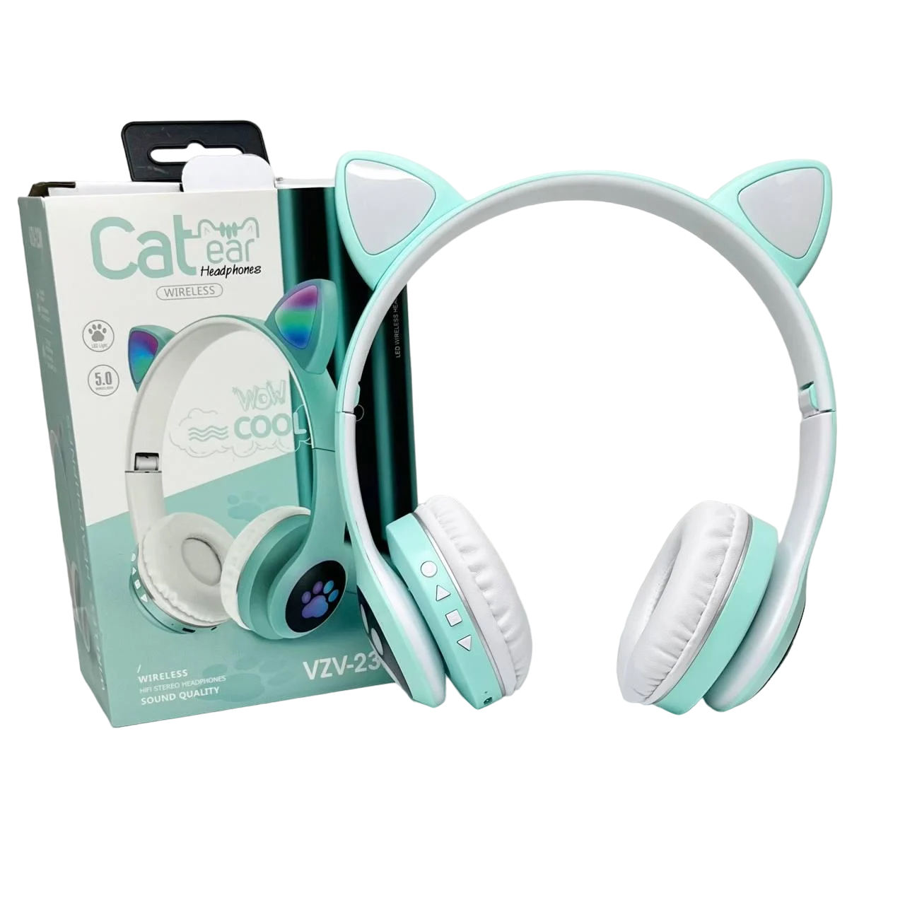 ᐉ Наушники беспроводные CAT EAR Headphones VZV-23M Bluetooth Бирюзовый ...