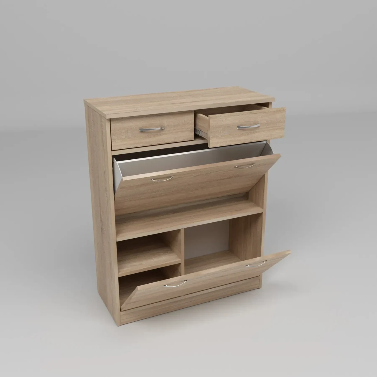 Тумба для обуви Kontinent No4 80х35х101 см Дуб Сонома (52402235) - фото 3 Тумба для обуви Kontinent No4 80х35х101 см Дуб Сонома (52402235) - фото 3