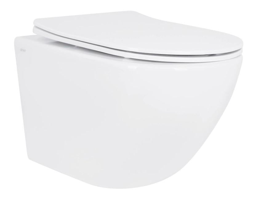 Унитаз подвесной Qtap Jay Ultra Quiet с сиденьем Slim Duroplast/Soft-close/Release White (QT07335175W)