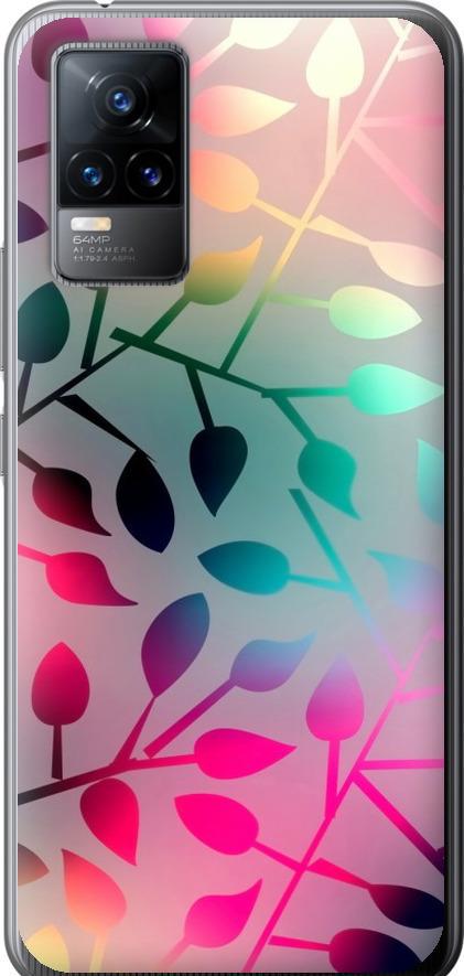 Чехол на Vivo V21E Листья (2235u-2375-42517)