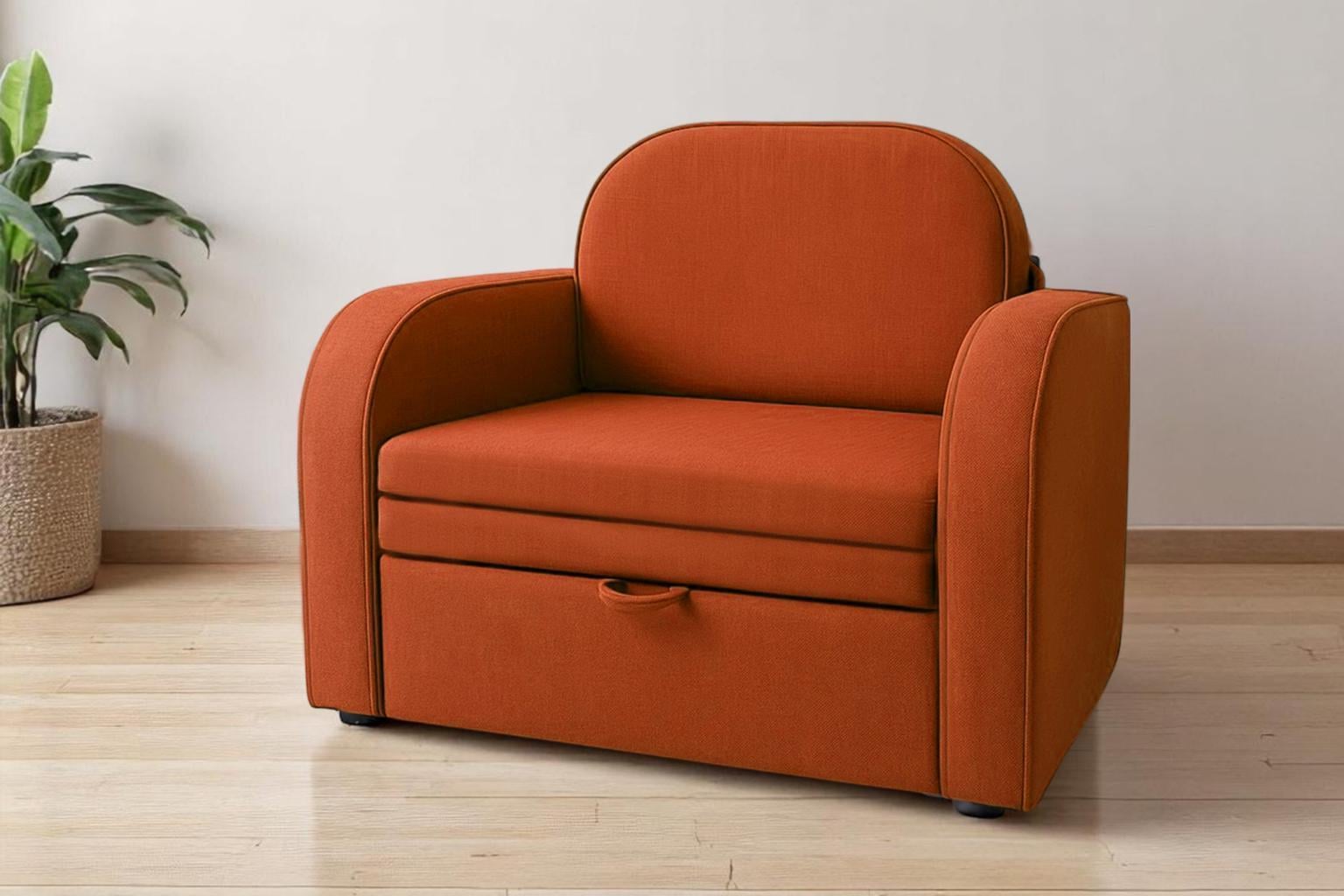 Мягкое кресло раскладное ТОБІ ШО Дрим Bahama рогожка 1040х850х830 мм 19/Оранжевый