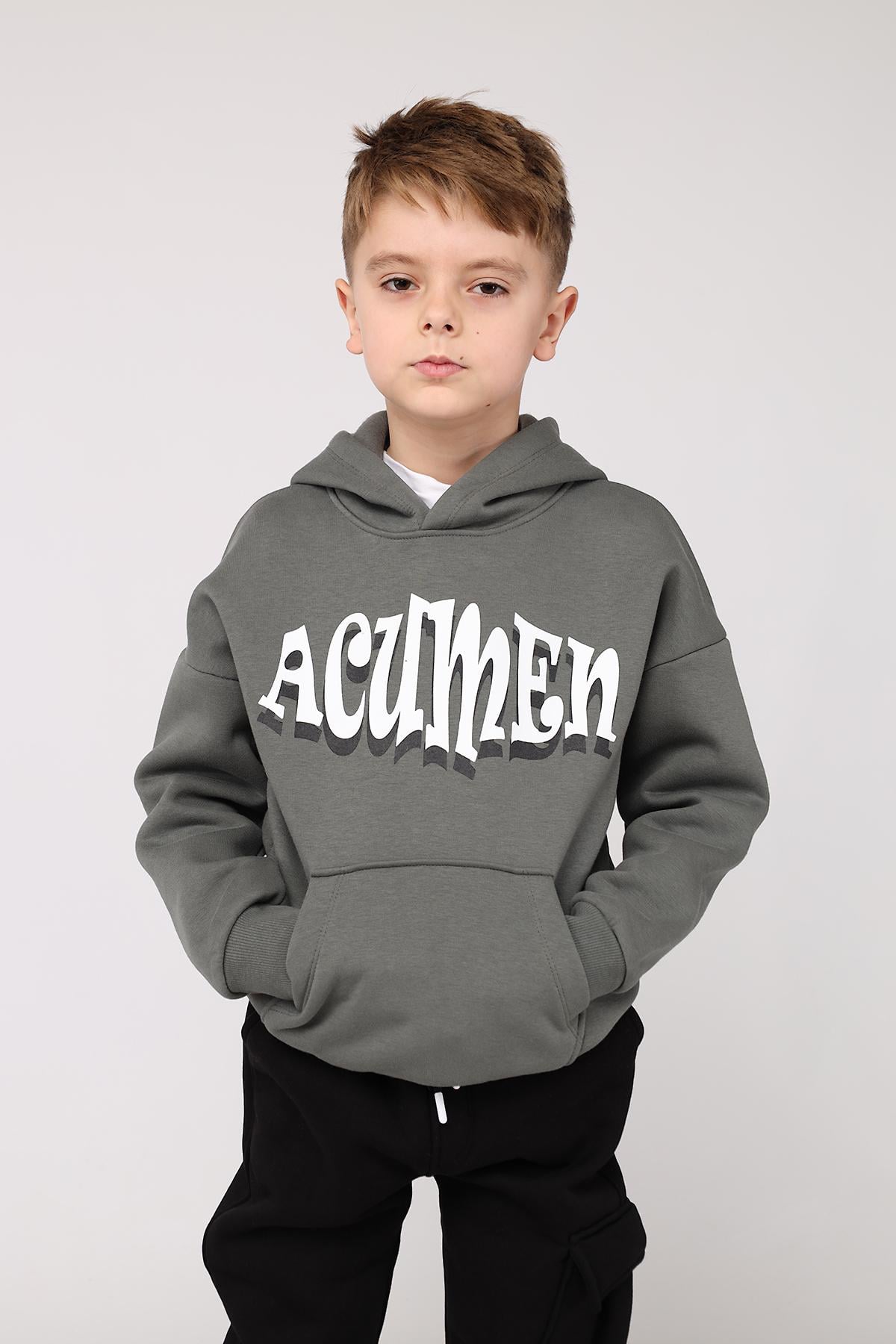 Худі для хлопчика 140 см Хакі (ЦБ-00284543)