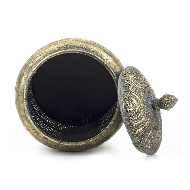 Підсвічник металевий Flora з кришкою (34205) - фото 2 Підсвічник металевий Flora з кришкою (34205) - фото 2