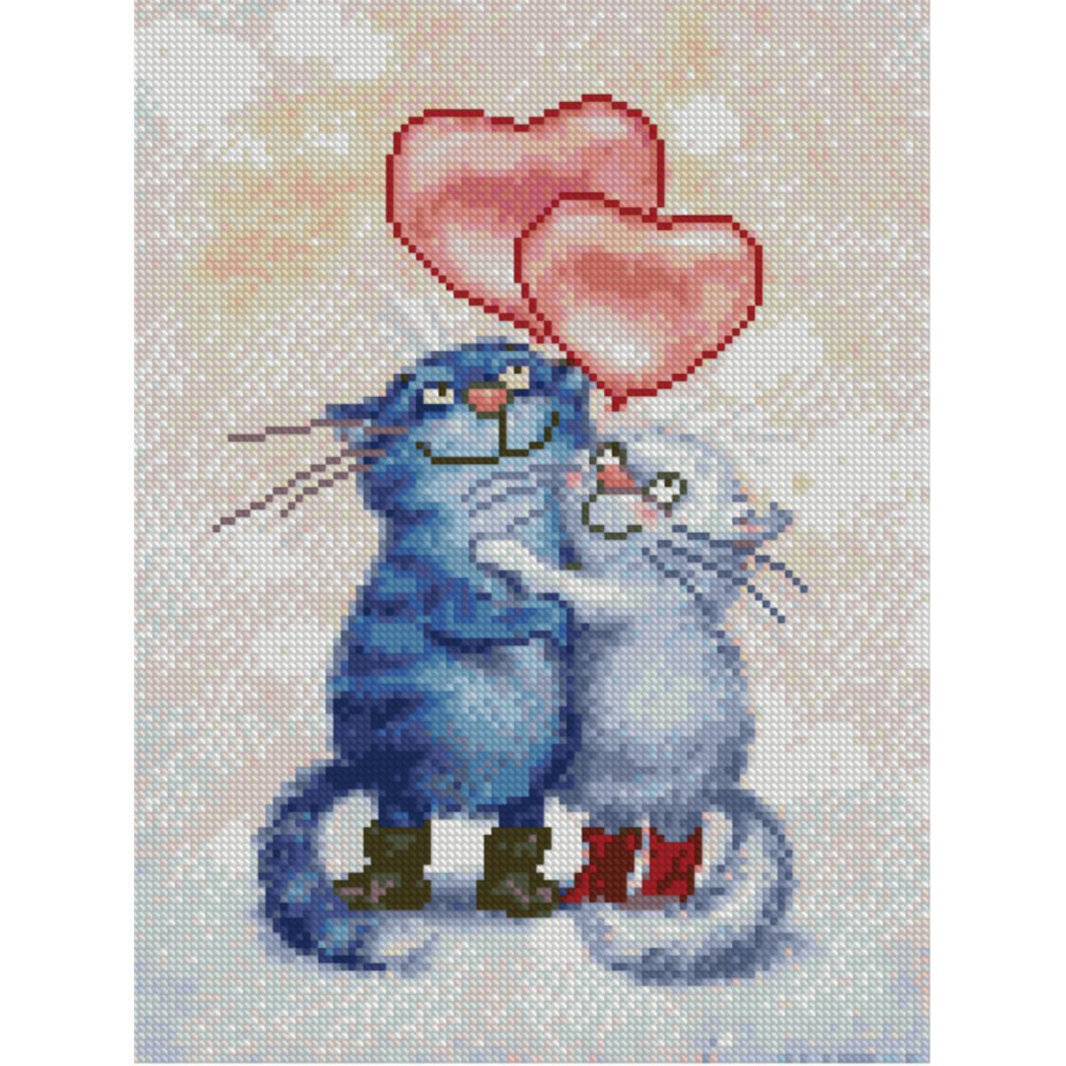 Алмазная мозаика Strateg Влюбленные 30х40 см (Str-HX079)