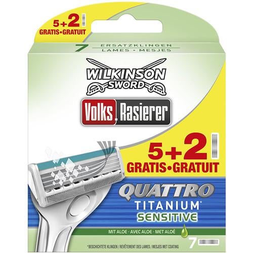 Картриджі для гоління Wilkinson Quattro Titanium Sensitive 7 шт