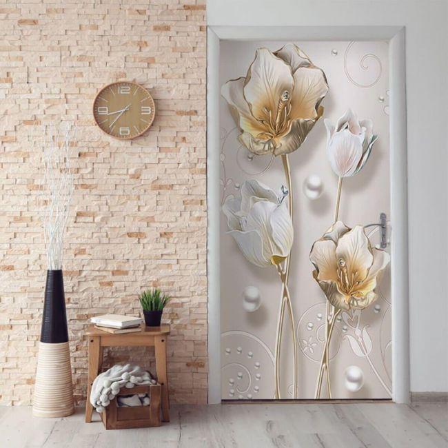 Наклейка интерьерная на двери Sticker Wall SW-00000928 Цветочки 104х210 см