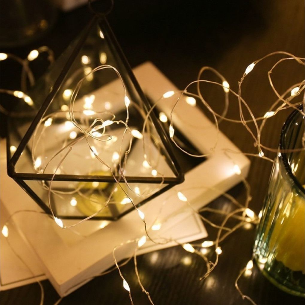 Гирлянда светодиодная роса на батарейках статический режим 20 LED IP44 2 м Теплый белый - фото 2 Гирлянда светодиодная роса на батарейках статический режим 20 LED IP44 2 м Теплый белый - фото 2