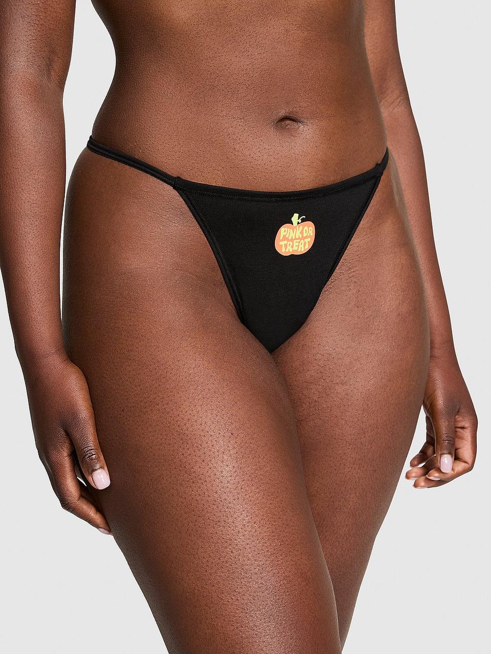Трусики стринги женские Victoria's Secret V-Thong XL Черный (193223227892)