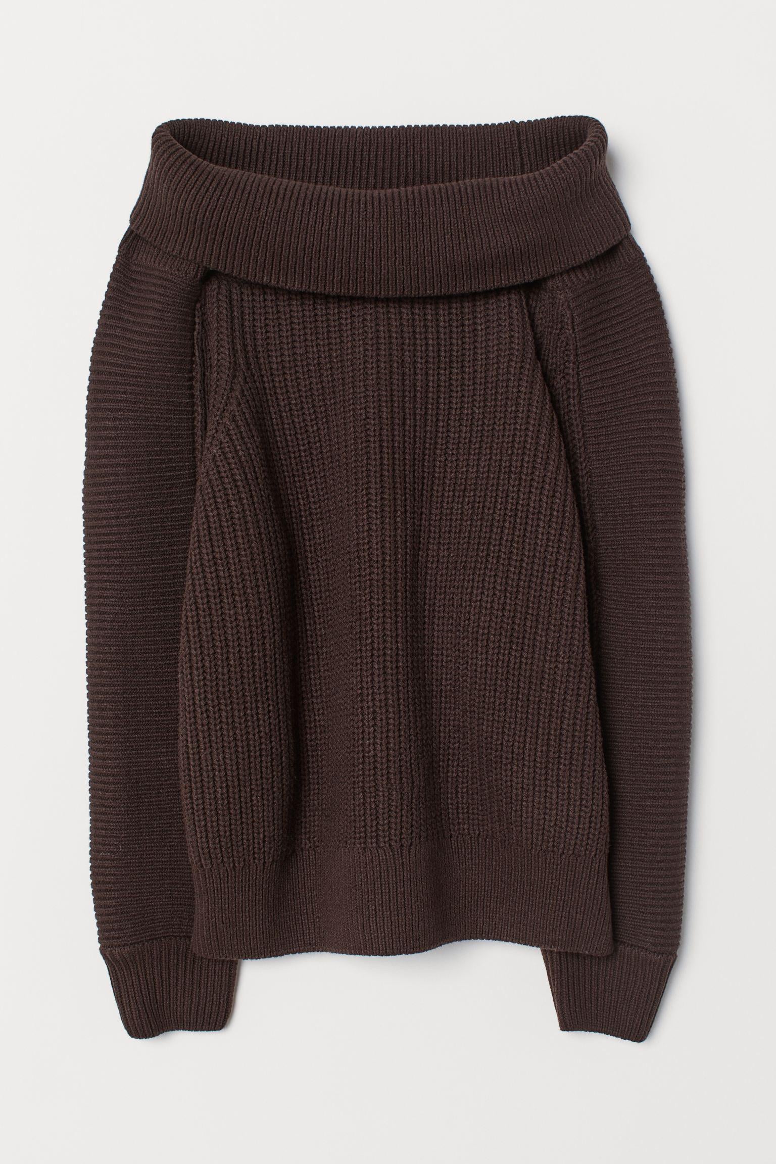 Джемпер H&M XS Темно-коричневый (8107374899)