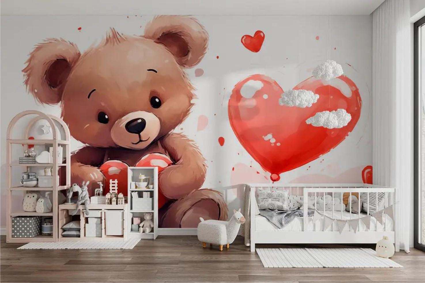 Фотошпалери Ведмедик Різнокольоровий (00000068)