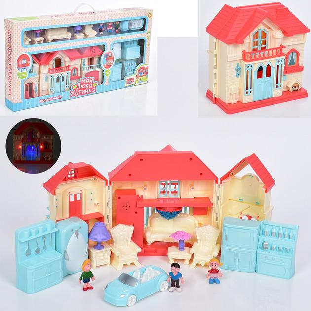 Будиночок ляльковий з меблями та автомобілем (WD-933A) - фото 2