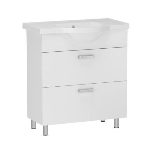 Тумба с умывальником RJ TULIP RJFU052-0155WHSET RJFU052-0155WH+RJFU081-0 55x85x39,5 см (229710)