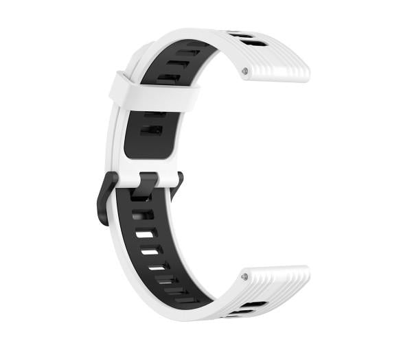 Ремешок Sport Silicone для Amazfit GTR 3 Pro/GTR 4/GTS 4 22 мм Белый с черным