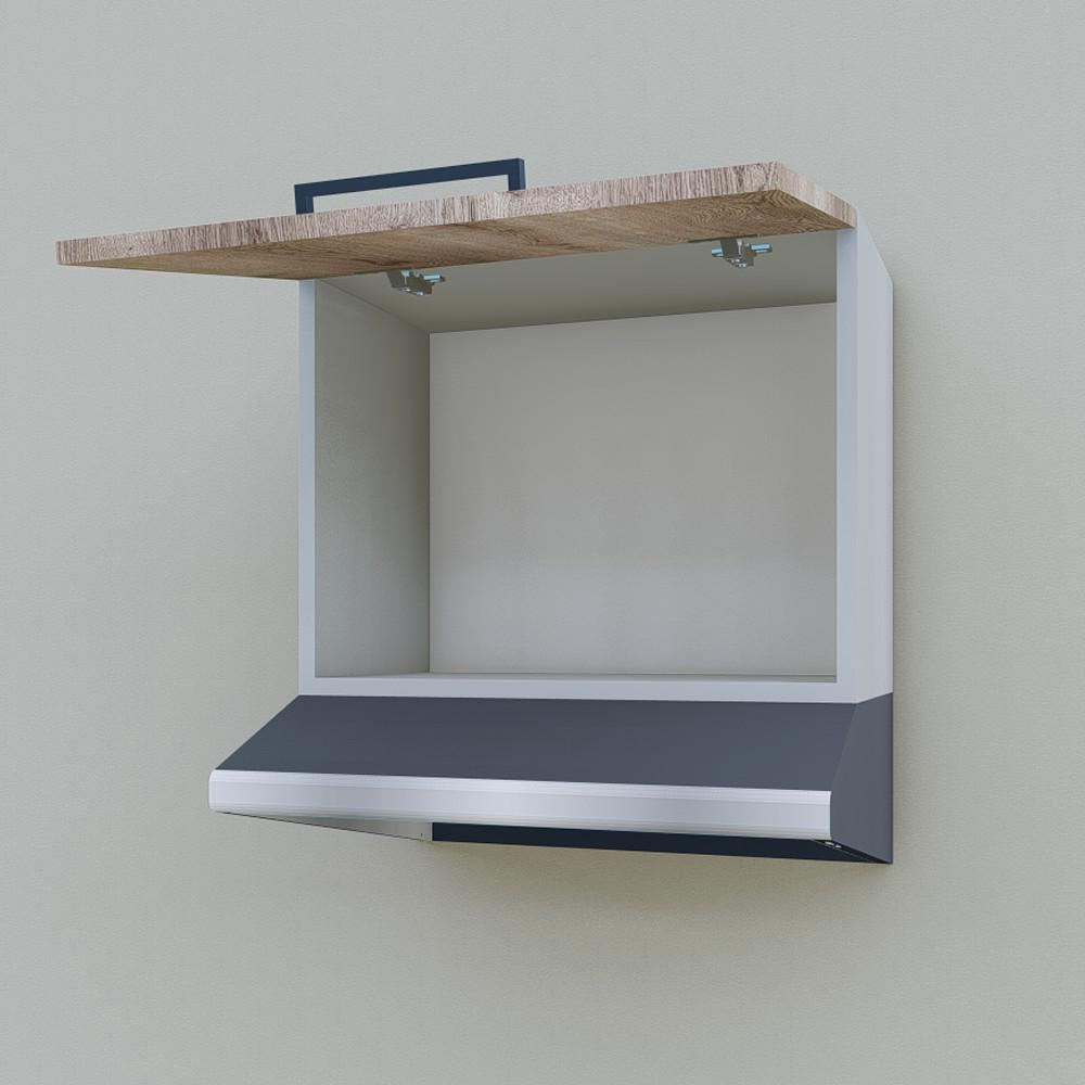 Шкаф навесной Opendoors МП9 для кухни под вытяжку 500 мм Аликанте/Светлый серый (МП9/4) - фото 4 Шкаф навесной Opendoors МП9 для кухни под вытяжку 500 мм Аликанте/Светлый серый (МП9/4) - фото 4