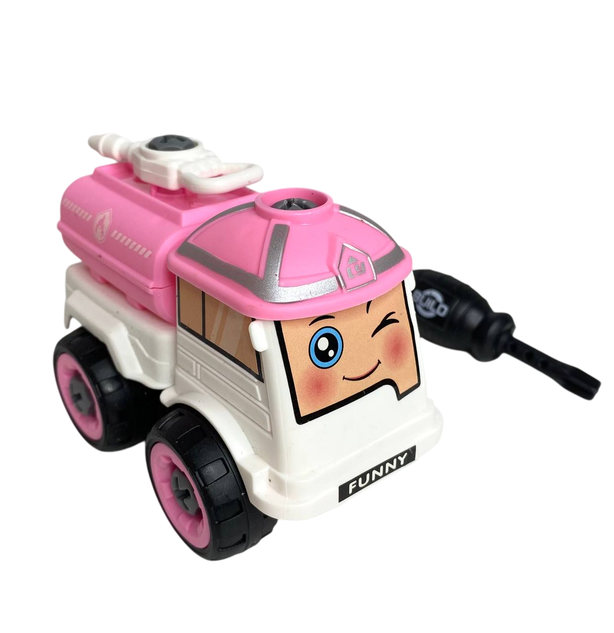 Машинка конструктор-детская Limo Toy LY031C на шурупах спецтехника с отверткой Пожарная машинка (2289305510)