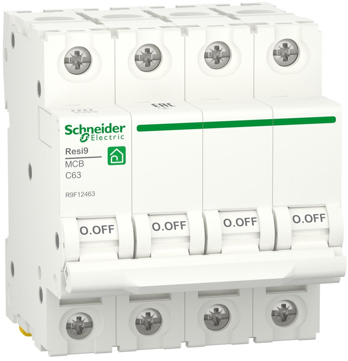 Автоматичний вимикач Schneider Electric Resi9 6kA 4P 63A C (R9F12463) - фото 1