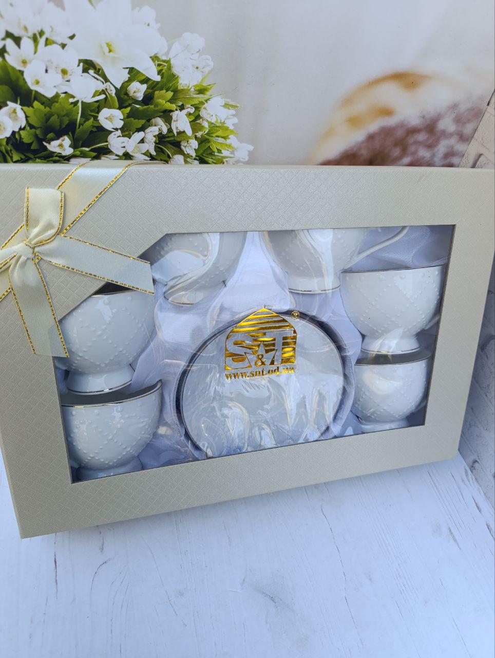 Чайный сервиз SNT Аделин фарфор 250 мл 12 предметов Белый (17162-00) - фото 4