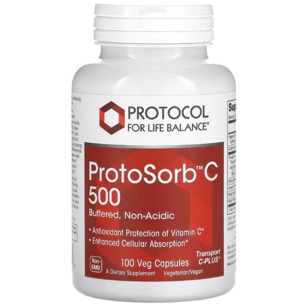 Вітамін C Protocol for Life Balance Protosorb-C 500 мг 100 вег. капс. (23712966)
