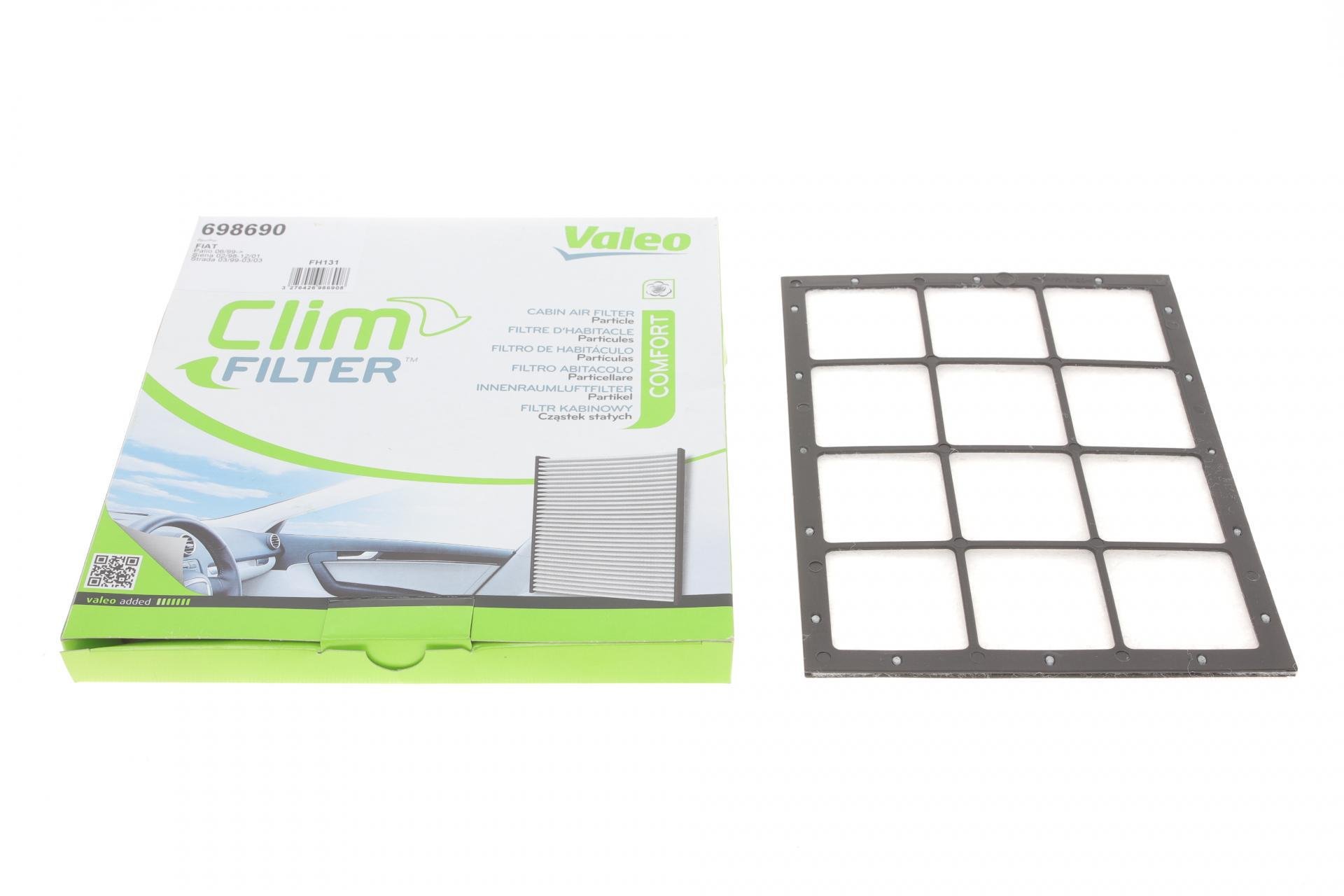 Фільтр салону VALEO для Fiat Palio/Siena 96-12- (698690)